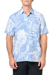 GUESS Men's Collin Inside Printed Shirt Cloudy White Leaf AOP