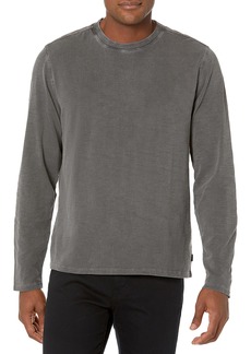 GUESS Men's David Quilted Long-Sleeve Crewneck Tee  M