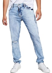 GUESS Men's Eco Distressed Slim Tapered Jeans