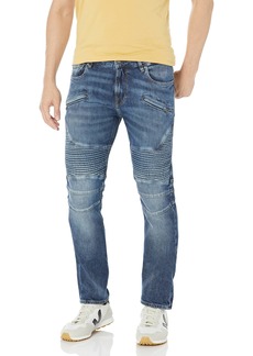 GUESS Men's Eco Pintuck Slim Tapered Jeans