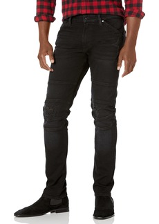 GUESS mens Eco Slim Tapered Moto Jeans   US
