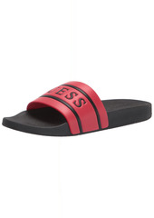 GUESS Men's Etty Slide Sandal Dark RED SY