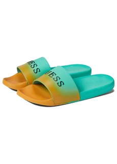Guess Men's Euro Slide Sandal Orange+Teal