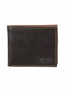 Guess Men's Leather Slim Bifold Wallet Capacity