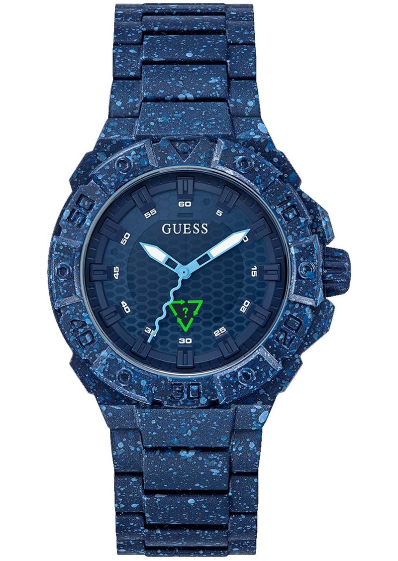 Guess Men's NoTide Ocean Plastic Navy blue Dial Watch