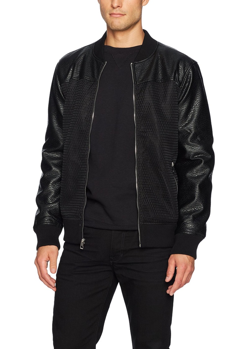 GUESS GUESS Men's Shade Bonded Mesh Bomber Jacket L | Outerwear