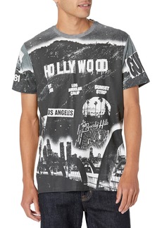 GUESS Men's Short Sleeve Basic Hollywood Print Tee