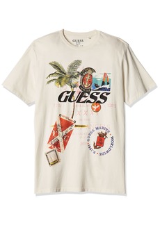 GUESS Men's Nautical Collage Short Sleeve Tee