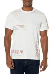 GUESS Men's Short Sleeve BSC Rubber Stamp T-Shirt