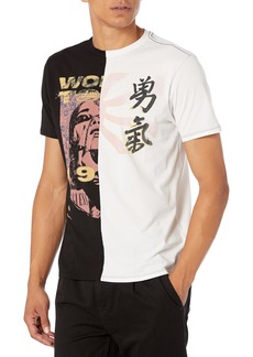 GUESS Men's Short Sleeve BSC Split World T-Shirt