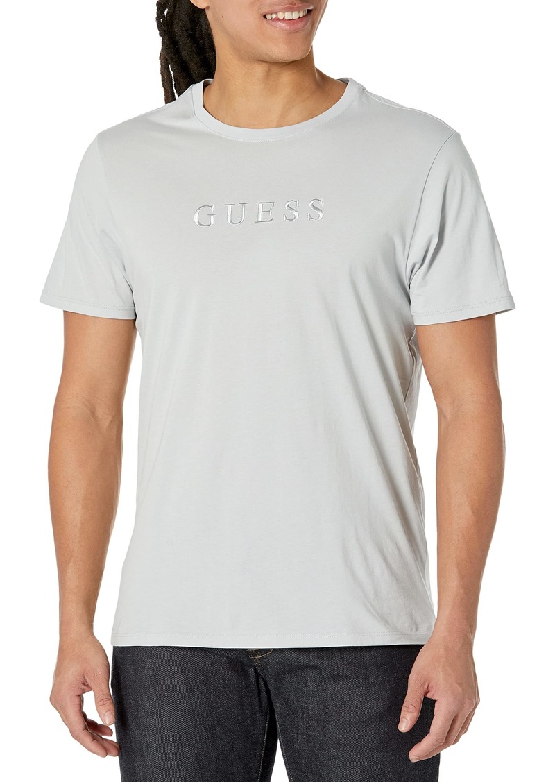 GUESS Men's Short Sleeve Classic Pima Emb Crew