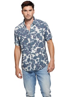 GUESS Men's Short Sleeve Eco Rayon Shirt