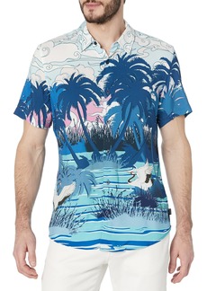 GUESS Men's Short Sleeve Eco Rayon Shirt