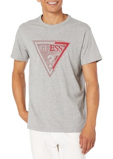 GUESS Men's Short Sleeve Eco Shaded Triangle Tee