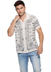 GUESS Men's Short Sleeve Rayon Shirt Tribe