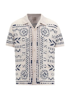 GUESS Men's Short Sleeve Rayon Shirt Tribe
