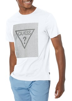 GUESS Men's Short Sleeve Stitch Triangle Tee