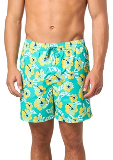 GUESS Men's Standard Eco Flower Swim Trunk