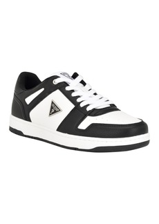 Guess Men's Tarky Low Top Lace Up Fashion Sneakers - Black, White