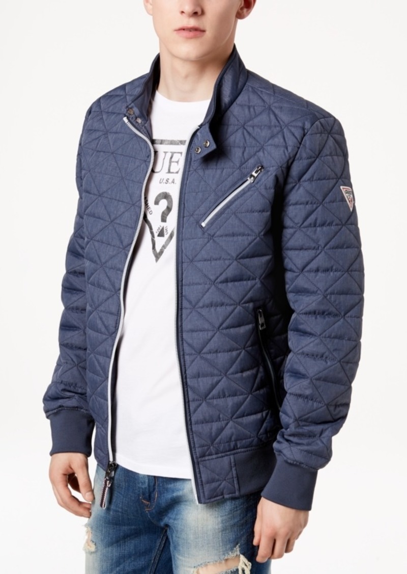 guess quilted bomber jacket