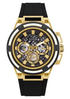 GUESS Multifunction Silicone Strap Watch