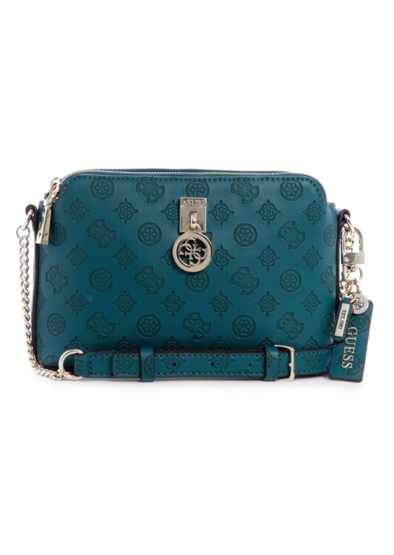 guess ninnette double zip crossbody