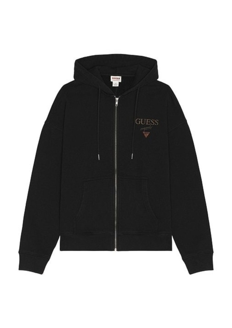 Guess Originals Stacked Logo Zip Up Hoodie