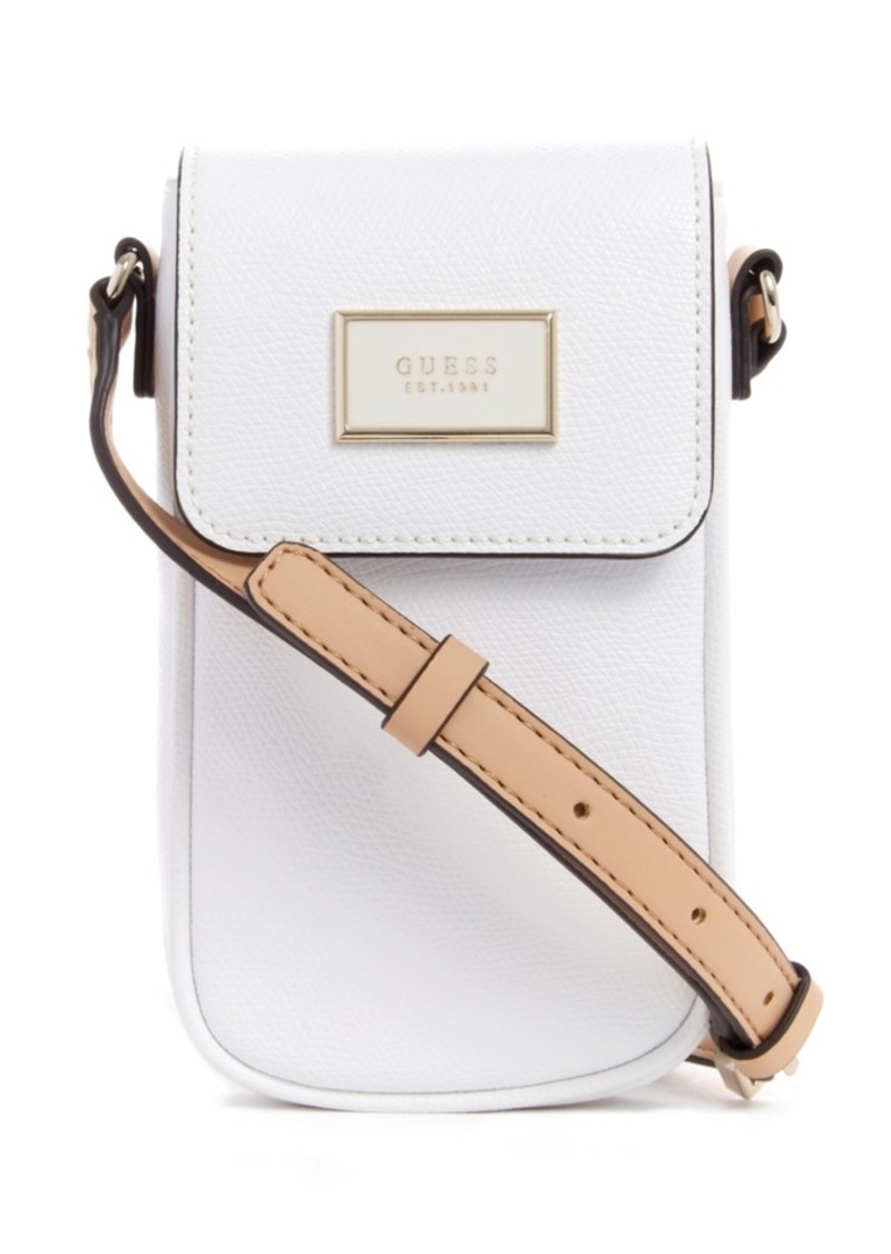 guess pish posh chit chat phone crossbody