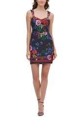 Guess Printed Sweetheart Bodycon Dress
