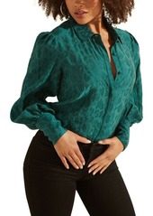GUESS Raven Long Sleeve Button-Up shirt in Ginger Spice at Nordstrom