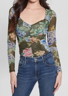 GUESS Reyla Floral Mesh Top