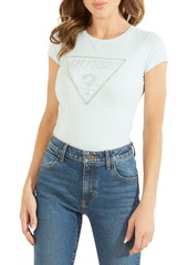 GUESS Rhinestone Embellished Logo T-Shirt in Blue/blue at Nordstrom