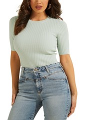 Guess Ribbed Short-Sleeve Sweater
