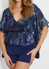 GUESS Saskika Draped Faux Wrap Top