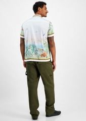 Guess Short Sleeve Button Front Jungle Shirt Utility Cargo Pants