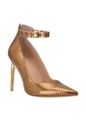 GUESS Stefie Pointed Toe Pump in Bronze Leather at Nordstrom