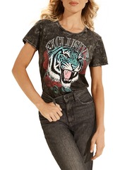 GUESS Tiger Rose Washed Graphic Tee