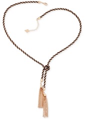 Guess Two-Tone Knotted Tassle Necklace