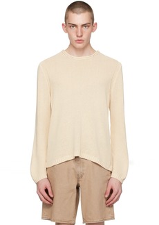 GUESS USA Beige Rolled Edge Sweater