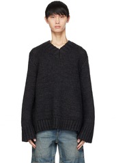 GUESS USA Black V-Neck Sweater