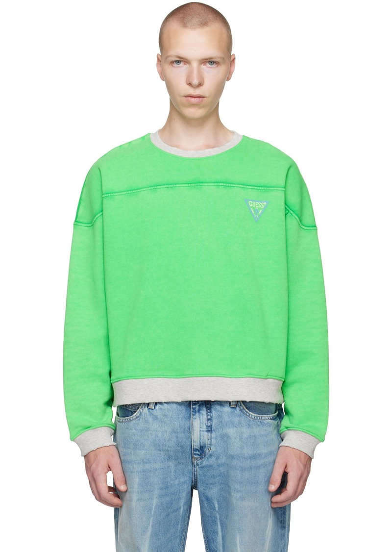 GUESS USA Green Relaxed Sweatshirt