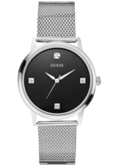 Guess Guess Watch Men S Diamond Stainless Steel Mesh Bracelet