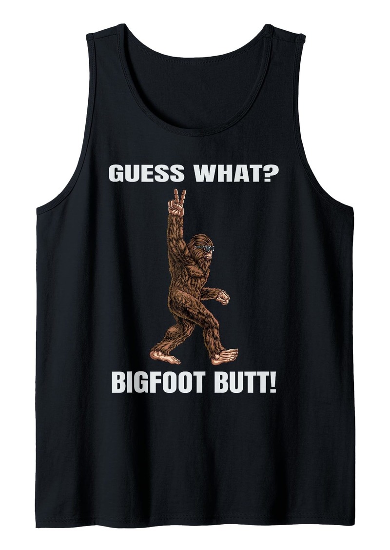 Guess What Bigfoot Butt Funny Christmas Tank Top