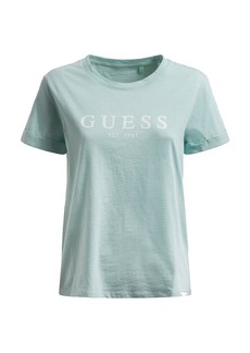 GUESS womens 1981 Rolled Cuff Short Sleeve Tee T Shirt   US
