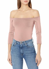 GUESS Women's 3/4 Sleeve Off The Shoulder DITA Top  Extra Small