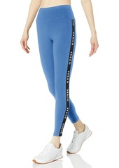 GUESS Women's Active Stretch Jersey Logo Tapping Leggings  Extra Small