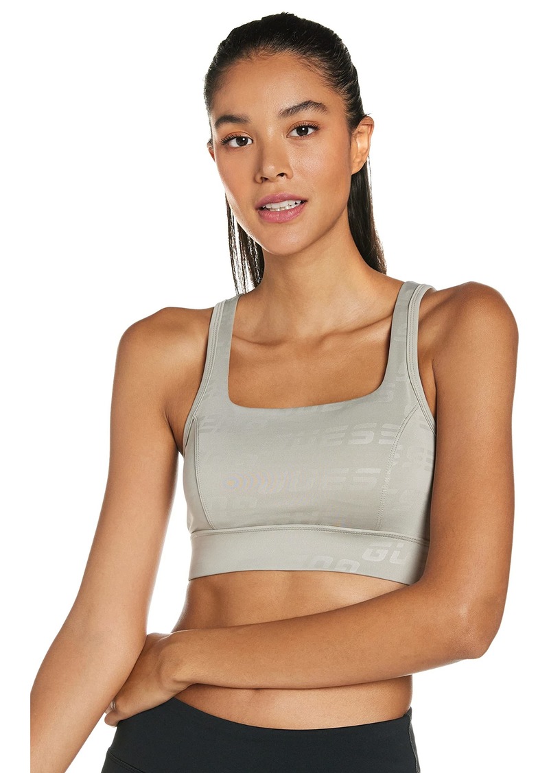 GUESS Women's Active Medium Support Sports Bra Print  Extra Large
