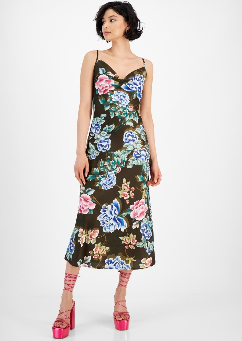 Guess Women'S Akilina Sleeveless Dress - HANOI GREEN FLORAL PRINT