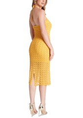 Guess Women's Alina Halter-Neck Sleeveless Midi Dress - Yellow