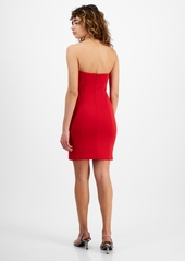 Guess Women's Anya Strapless Bodycon Dress - Red Cherry